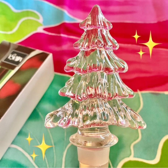 NIB Mikasa Crystal Christmas Tree Wine Stopper - Picture 7 of 9